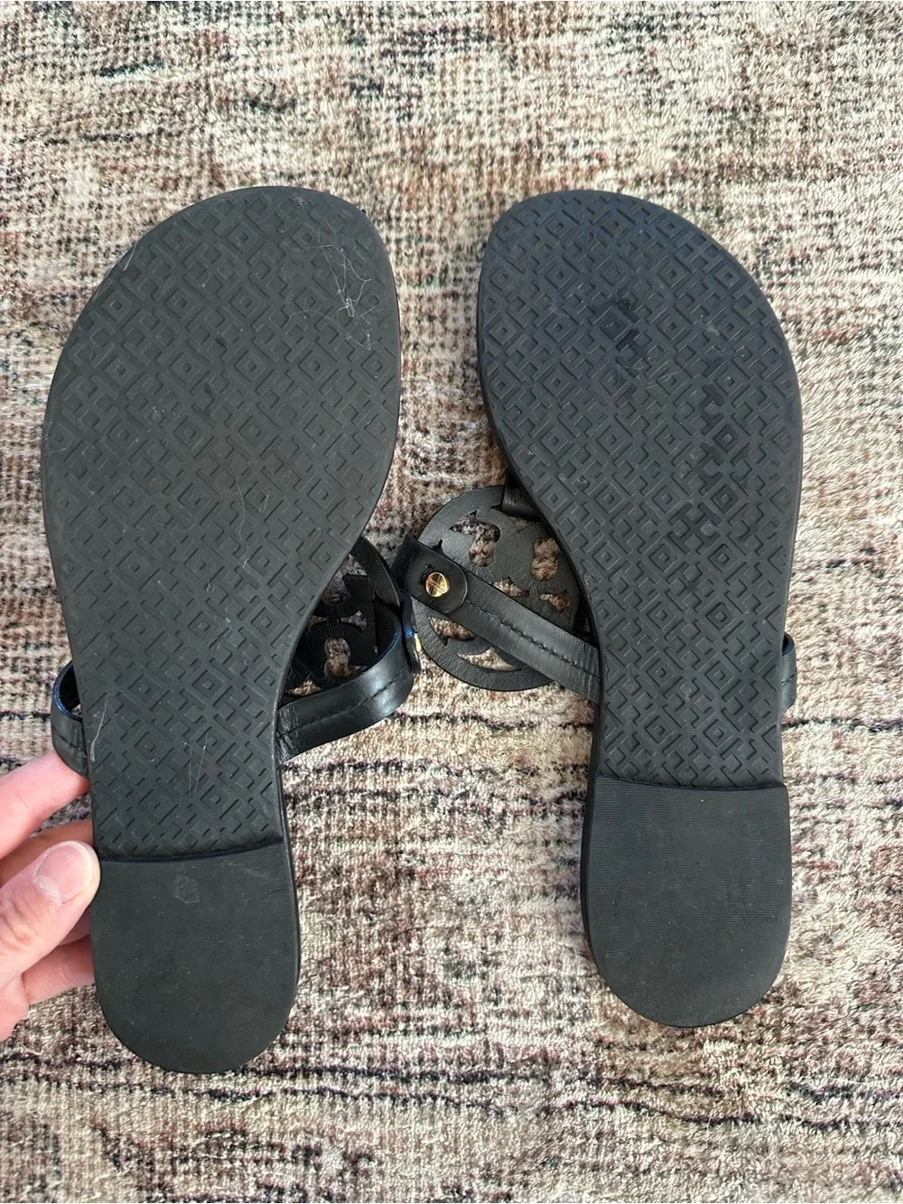 Tory Burch Black Leather Sandals